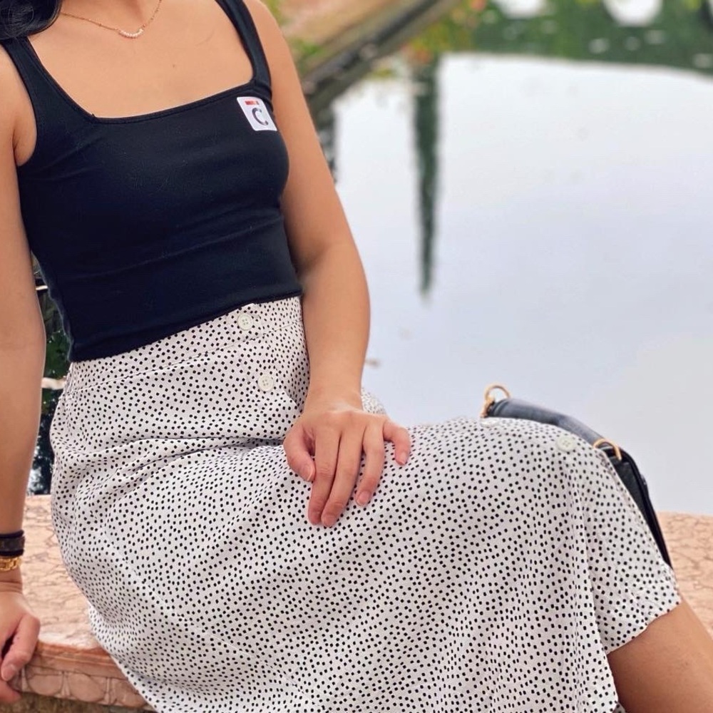 Midi skirt polka dot